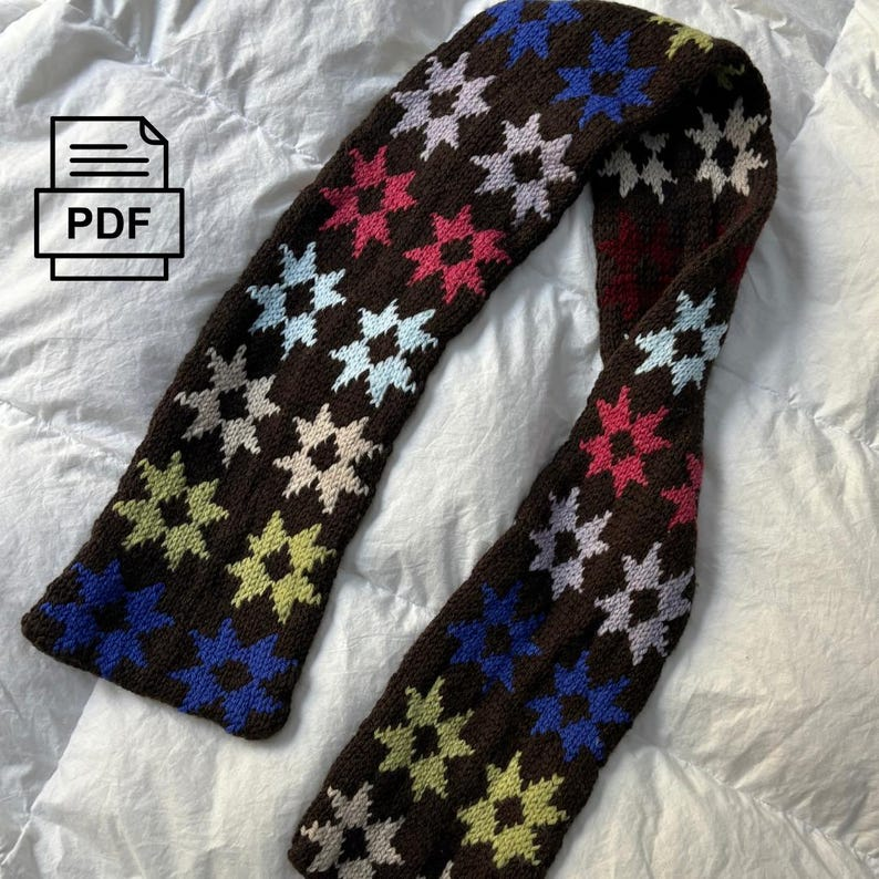 This Knit Quilt Block Scarf Pattern Could Be Your First Stranded Colorwork Project