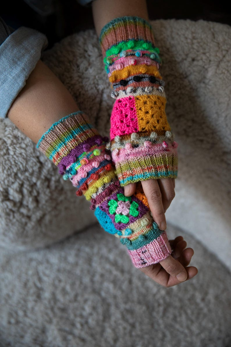Flex Those Knit & Crochet Skills With This 'Bobble Pop Hand Warmers' Pattern