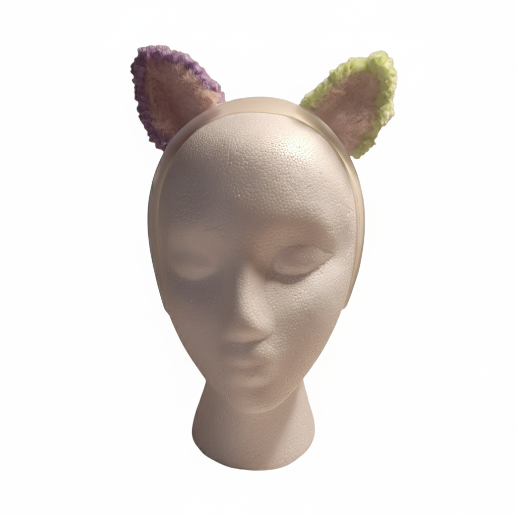 Need a Quick Costume Idea? Knit A Pair of Glitch Kitty Cat Ears For Cosplay