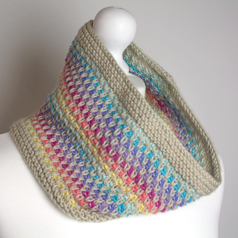 Now Casting On: WoolnHook's Stylish Rainbow Slip Cowl
