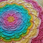 Crochet a Flower Puddles Mandala Blanket, Pattern From Madlandia