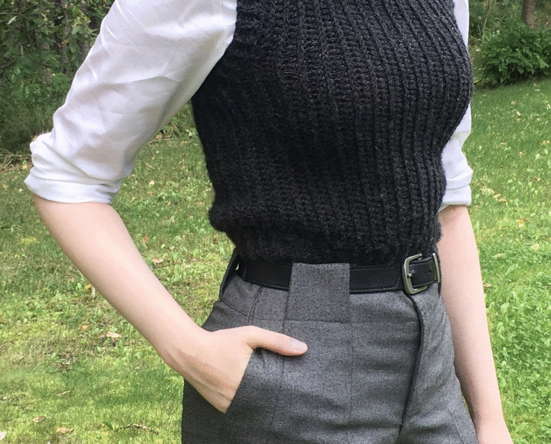 Your New Favorite Layer: High-Neck Ribbed Crochet Vest Pattern