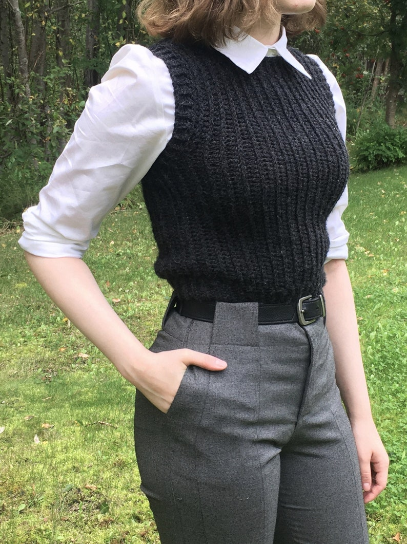 Your New Favorite Layer: High-Neck Ribbed Crochet Vest Pattern