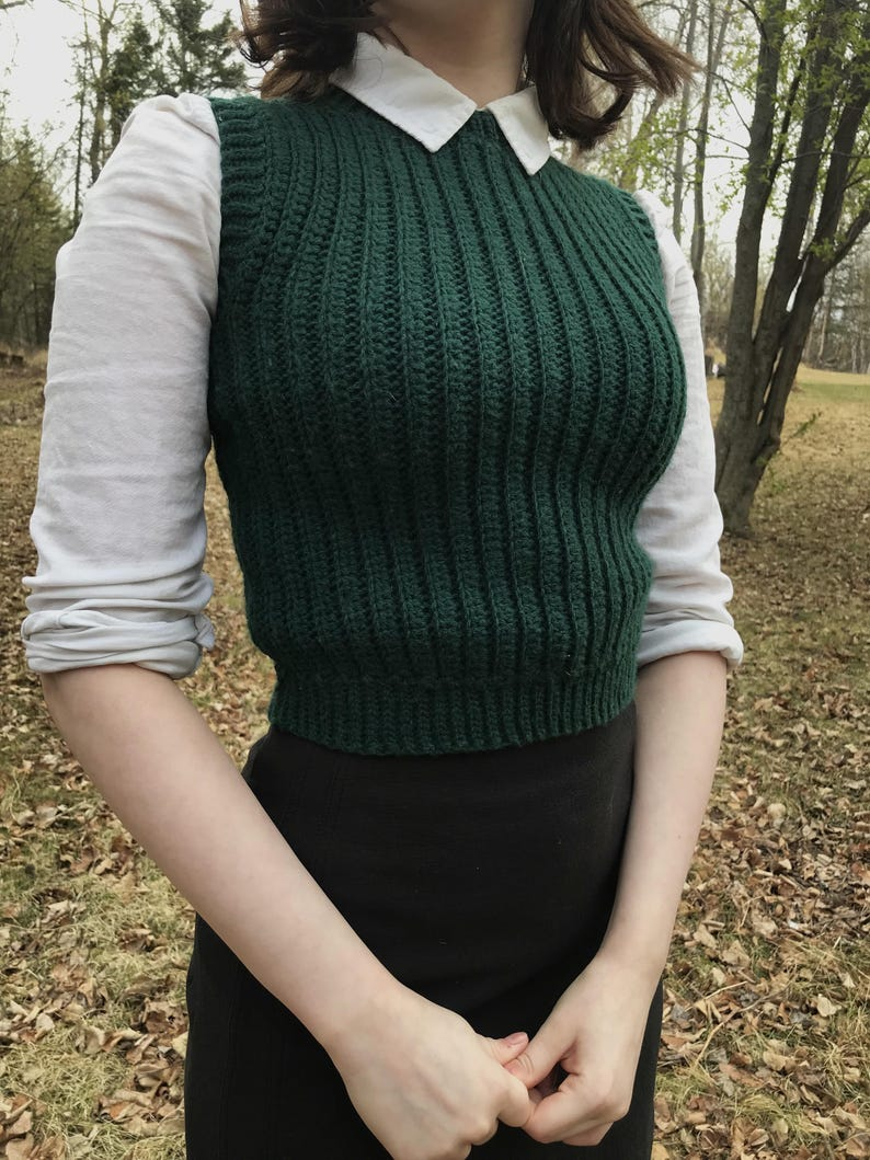 Your New Favorite Layer: High-Neck Ribbed Crochet Vest Pattern