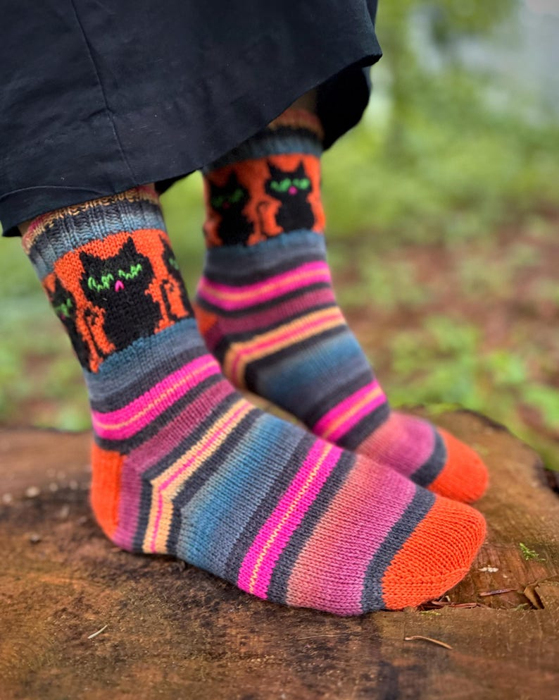 Trick or Treat Your Feet: You'll LOVE This Bewitched Socks Pattern Set From Stone Knits