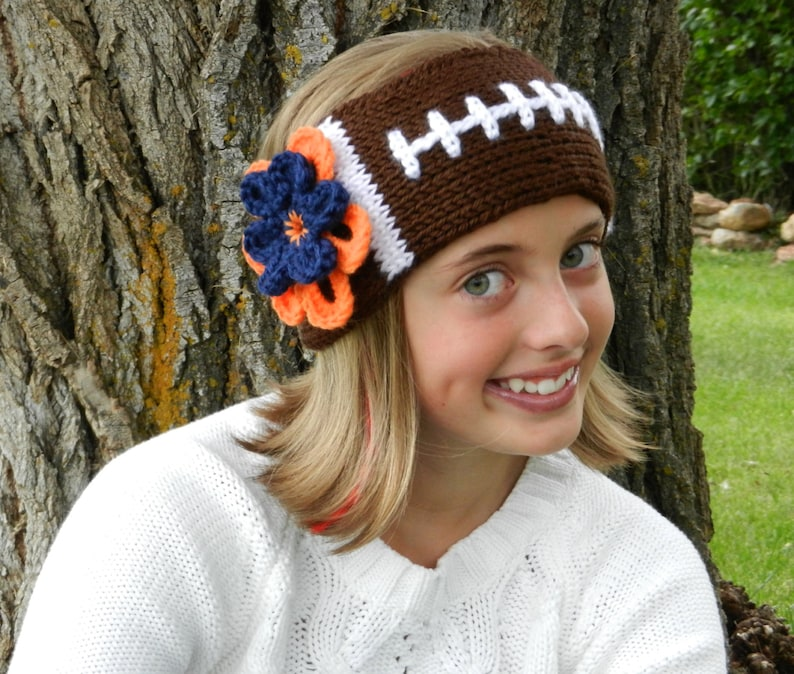 Flower Power Meets Football: The Crochet Ear Warmer That Scores Style Points