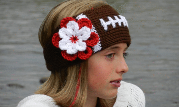 Flower Power Meets Football: The Crochet Ear Warmer That Scores Style Points