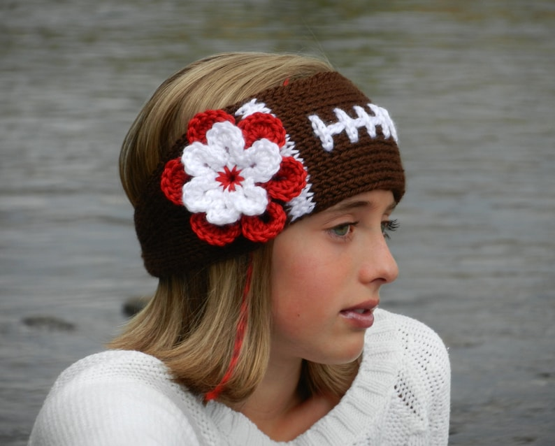 Flower Power Meets Football: The Crochet Ear Warmer That Scores Style Points