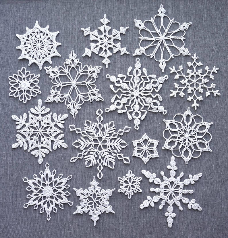 snowflake patterns designed by Jessica Wifall #crochet