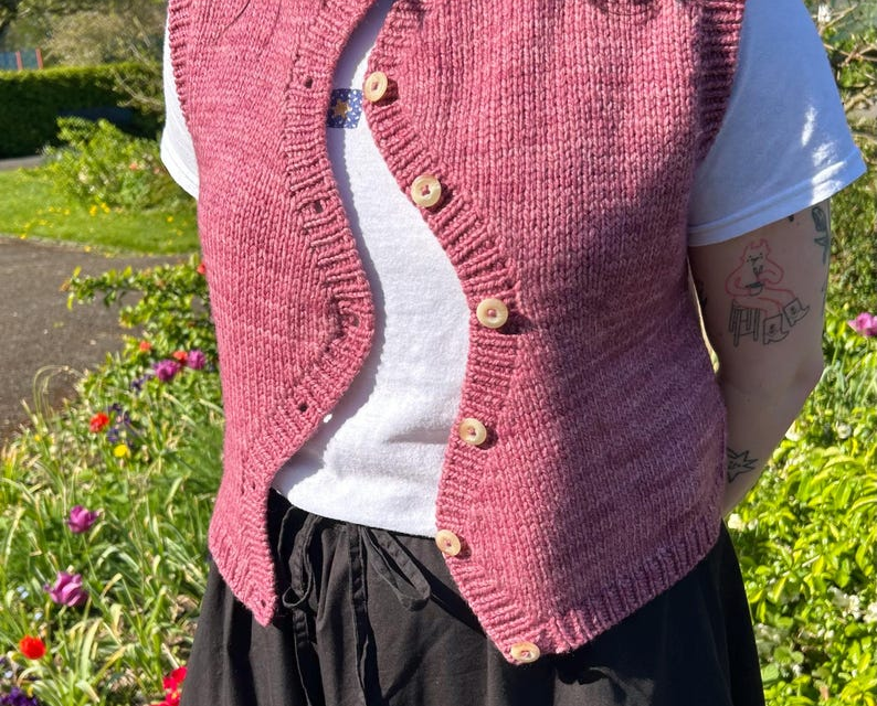 Knit 2025 Right With This Funky ‘Peony Vest’ Pattern From Annie Sews