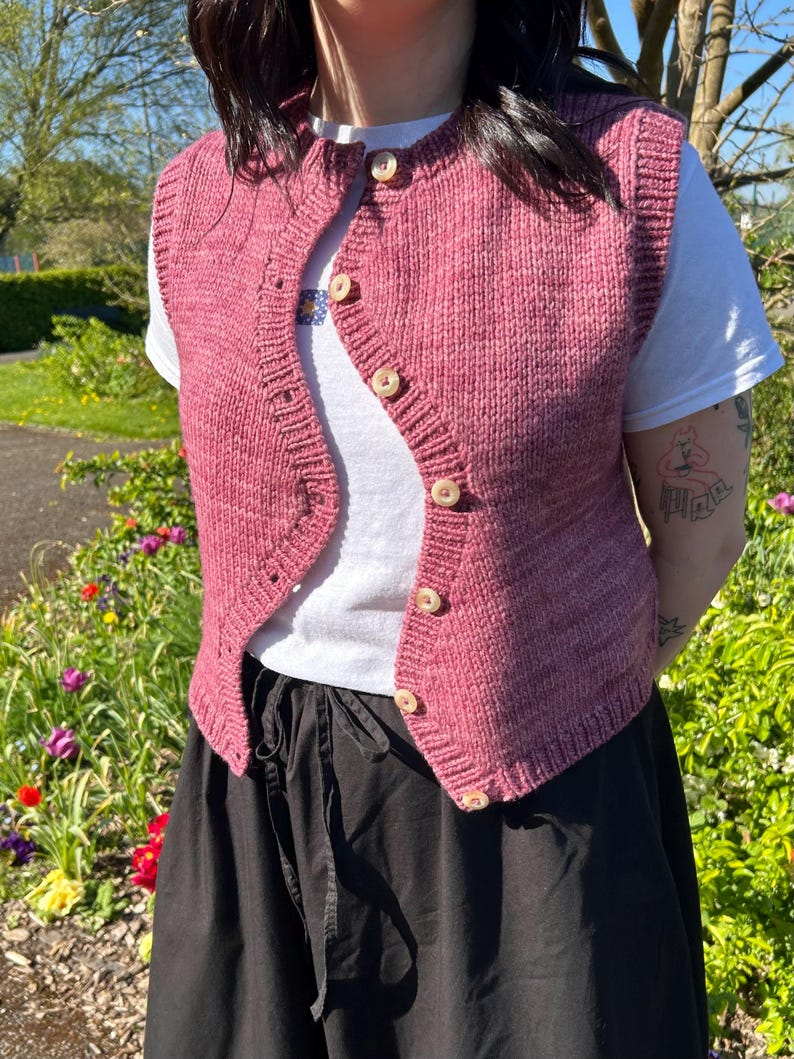 Knit 2025 Right With This Funky 'Peony Vest' Pattern From Annie Sews