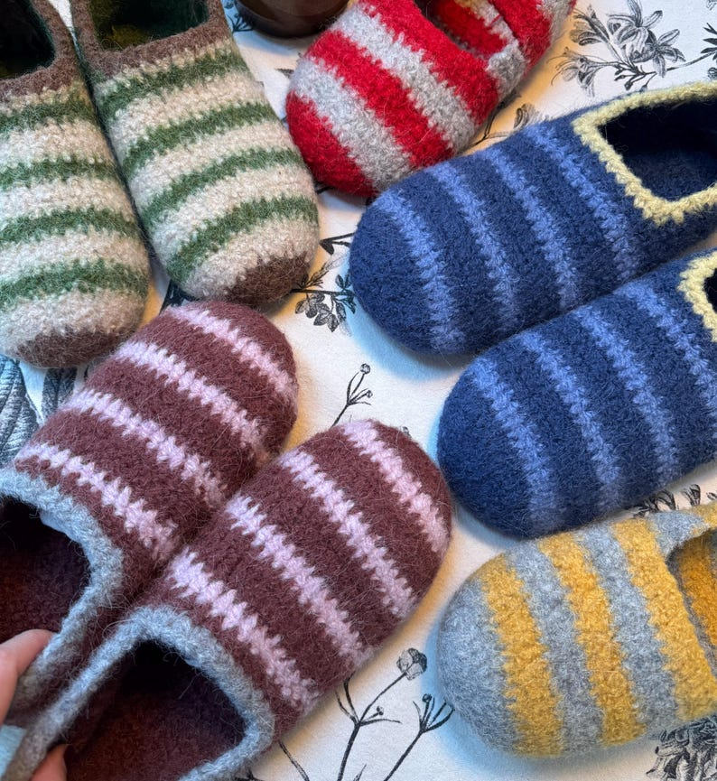 The Best Felted Slippers Patterns For Knitters & Crocheters - 6 Popular Patterns Including The Famous Sailor Slippers!