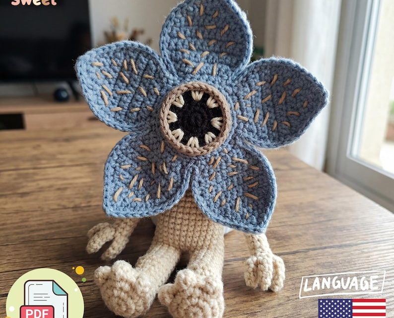 Turn Your Hook Upside Down: A Unique Blue Demogorgon Amigurumi Pattern For Crocheters
