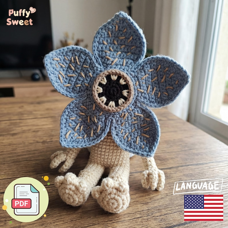 Turn Your Hook Upside Down: A Unique Blue Demogorgon Amigurumi Pattern For Crocheters