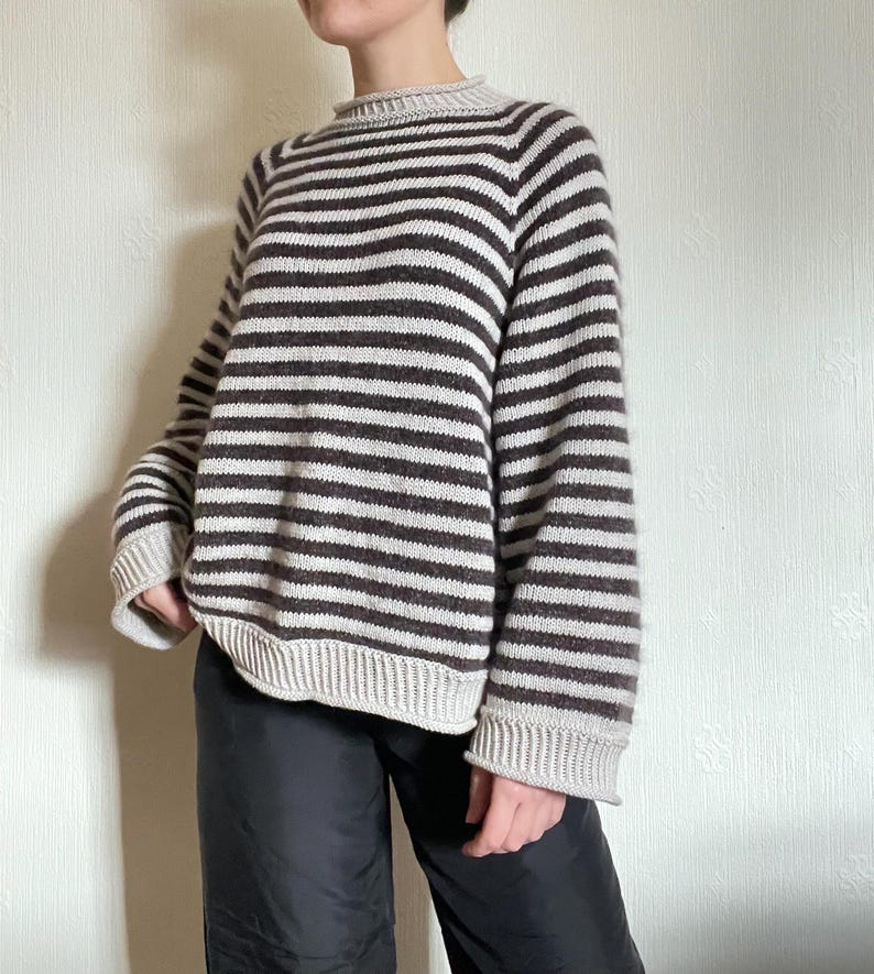 Pattern To Knit a Niamh Striped Sweater ... Proof That Simple Stripes Can Still Be Special