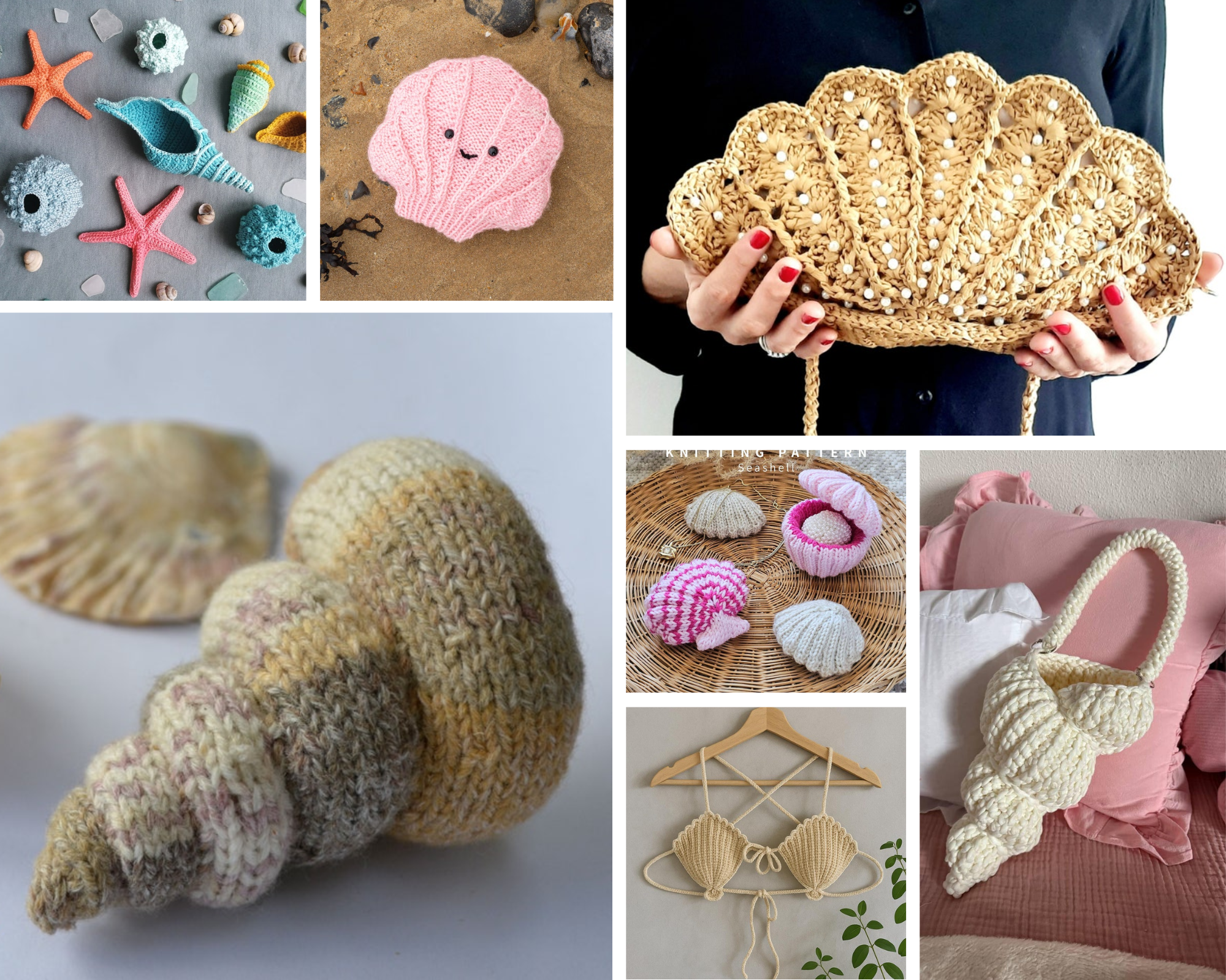 11 Knit & Crochet Patterns Inspired By Shells - KnitHacker: Where Art ...