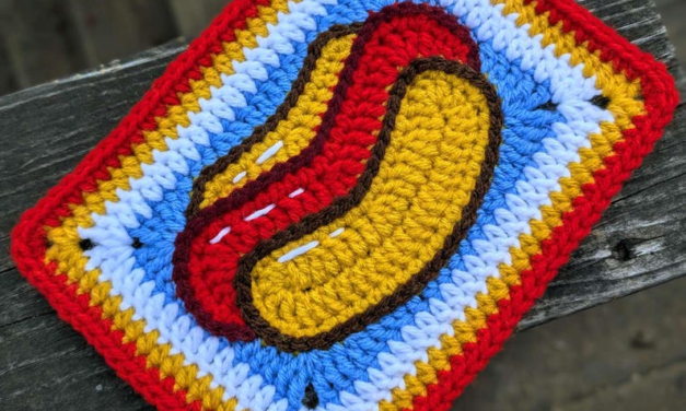 For Serious Crocheters Only. Just Kidding. Let’s Crochet A Hot Dog Granny Square! 🌭