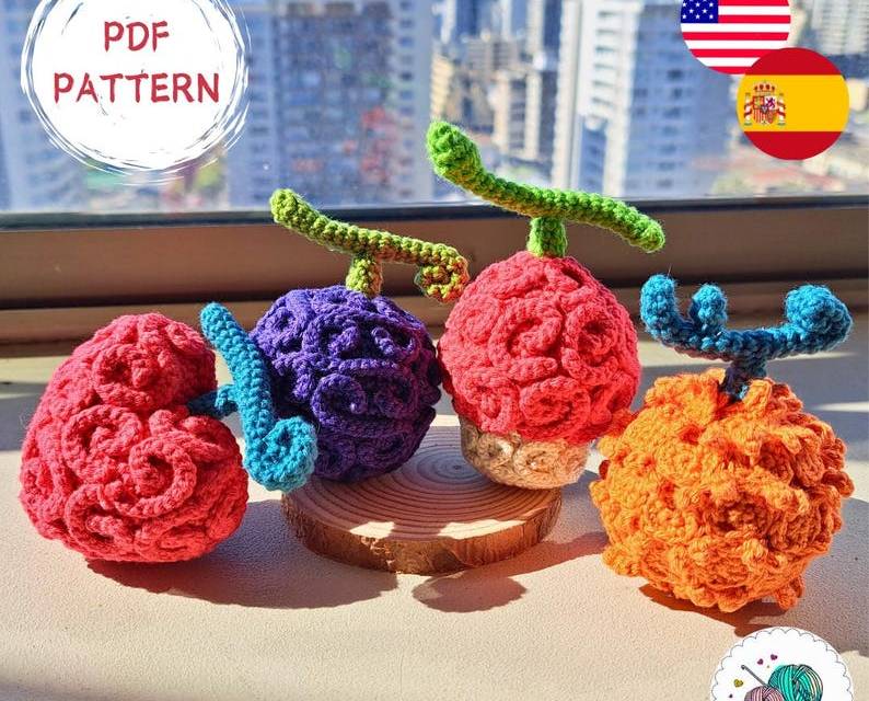 One Piece Fans – These Crochet Devil Fruit Amigurumi Patterns Are For You! 🌀