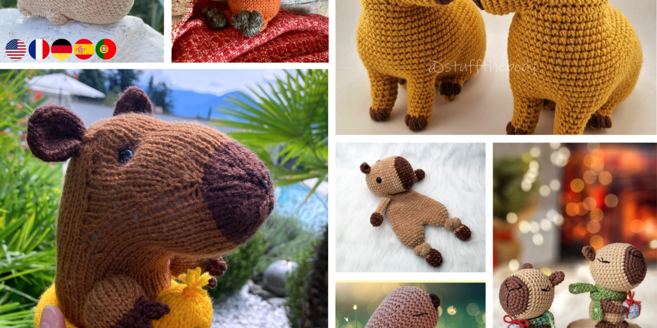 Unbothered, Hydrated, Thriving – The Best Knit & Crochet Capybara Patterns