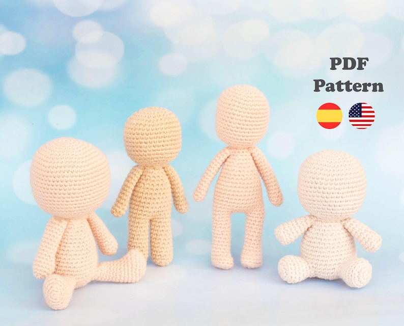 Basic Doll Pattern Bases For Crocheters, Four Sizes … Plus, Bonus Animals – Dog, Bear, Bunny, Fox