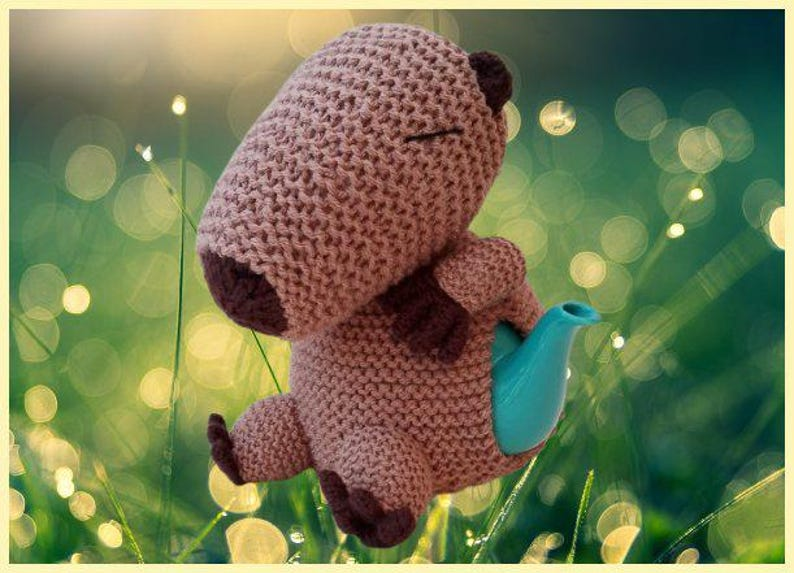 Unbothered, Hydrated, Thriving - The Best Knit & Crochet Capybara Patterns