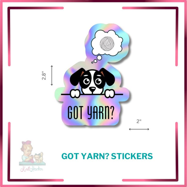 got yarn dog sticker