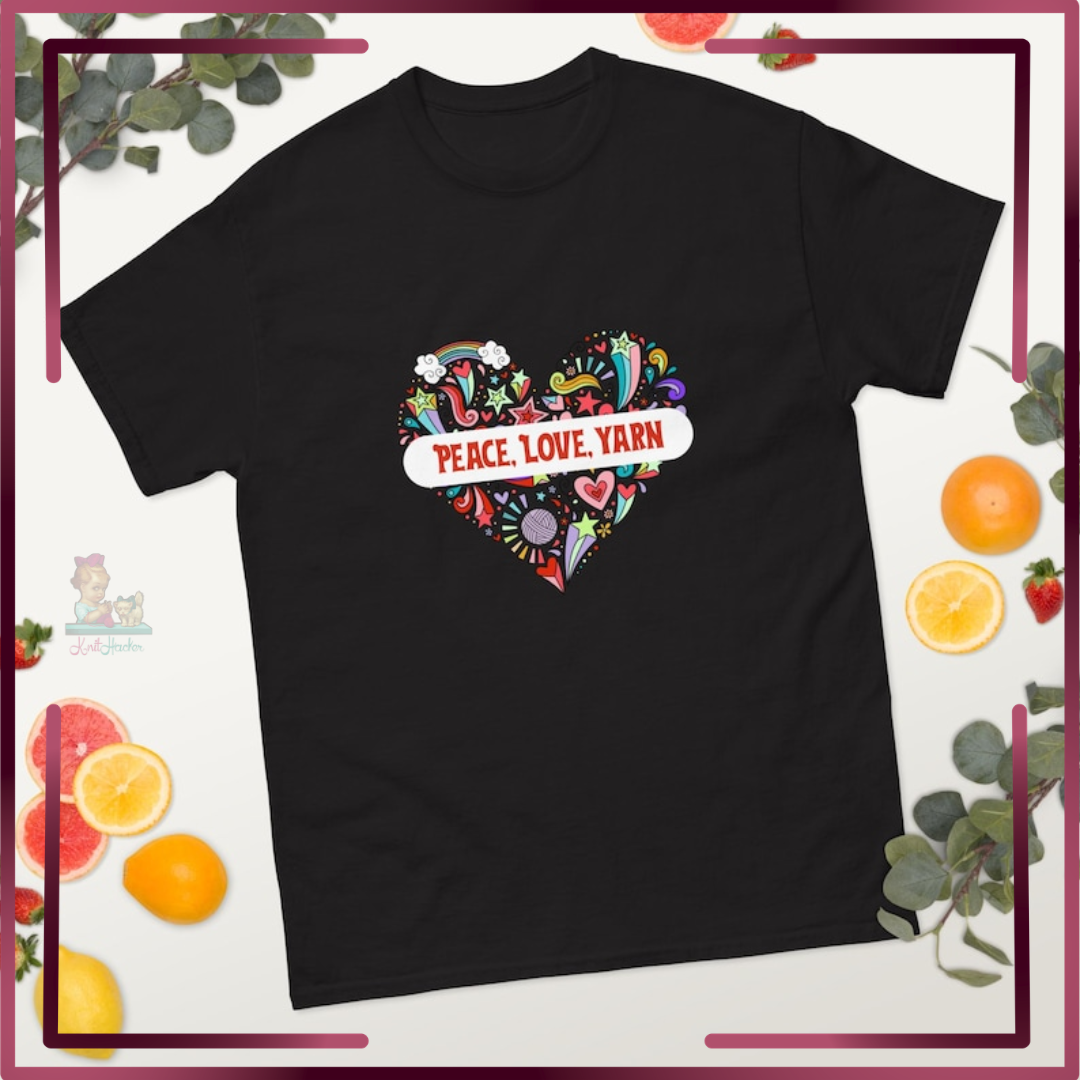 New! 'Peace, Love, Yarn' T-Shirt