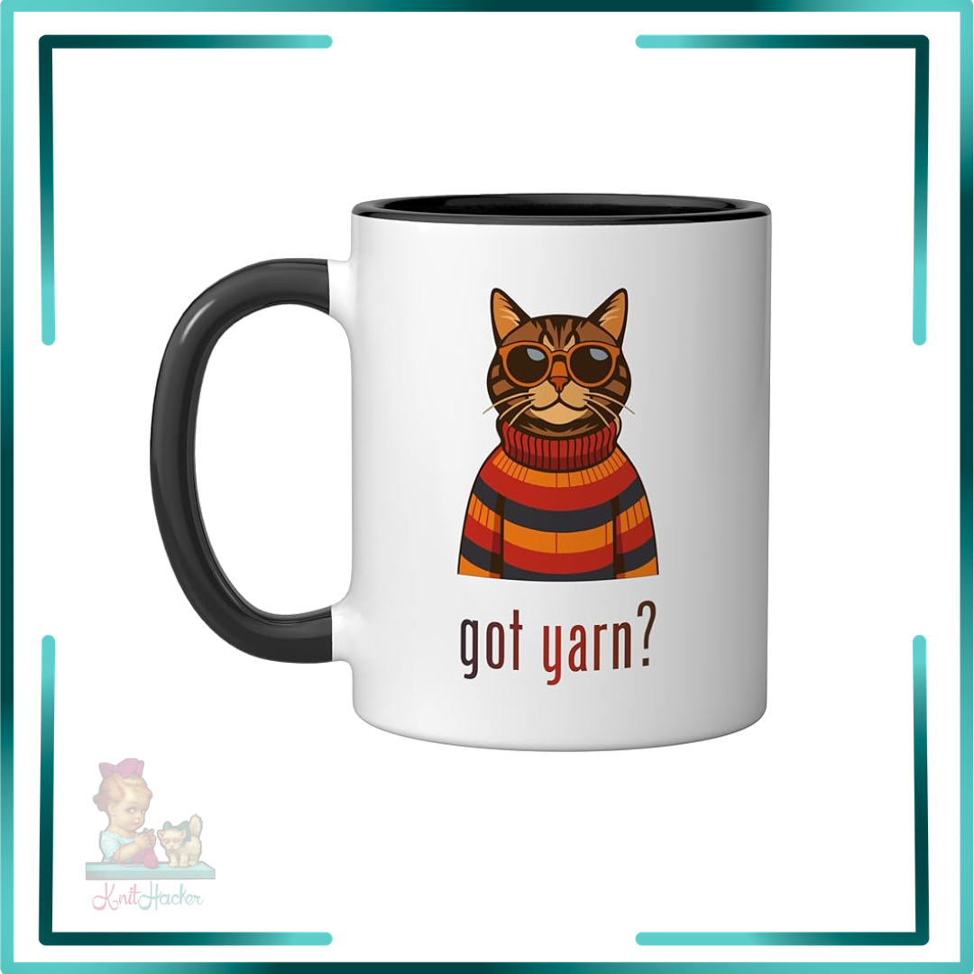 New! Got Yarn? Cool Cat Mug