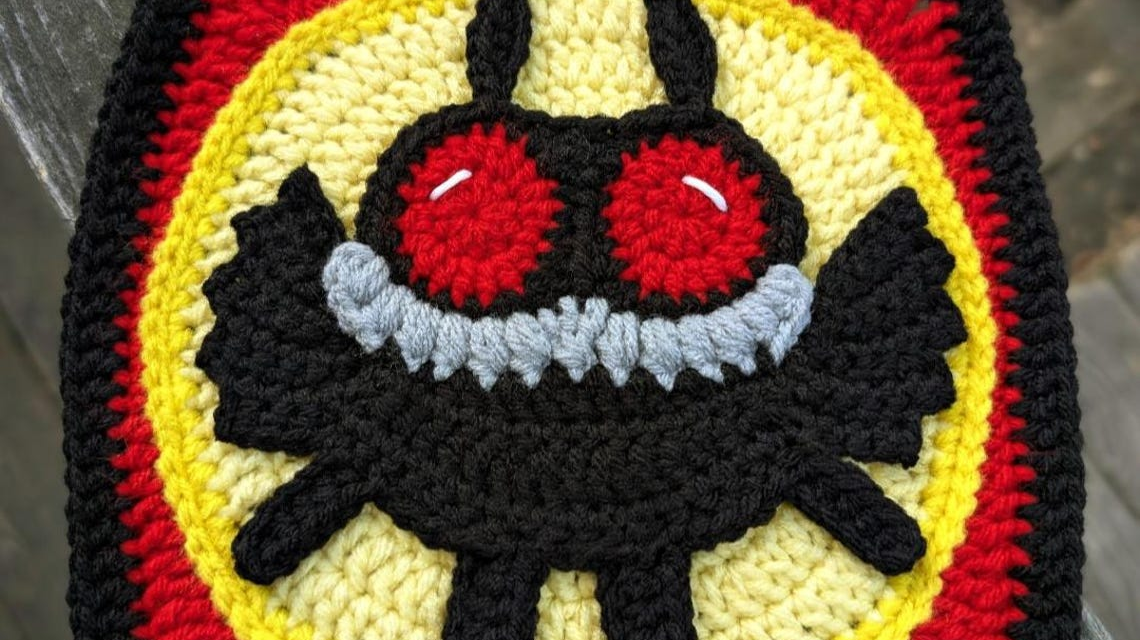 Stitching the Mystery: Mothman Appliqué Crochet Pattern