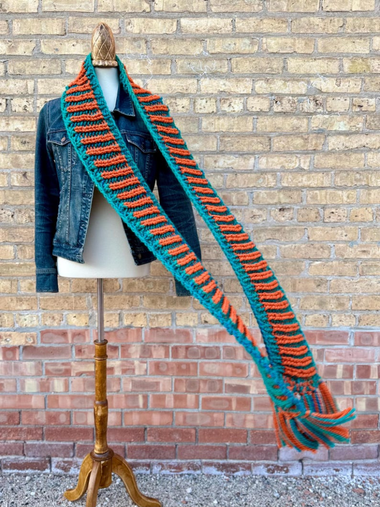 Your Next Favorite Knit: The 'Switch It Up Scarf ' Scarf Pattern Uses Fisherman’s Rib Stitches In The Most Creative Way