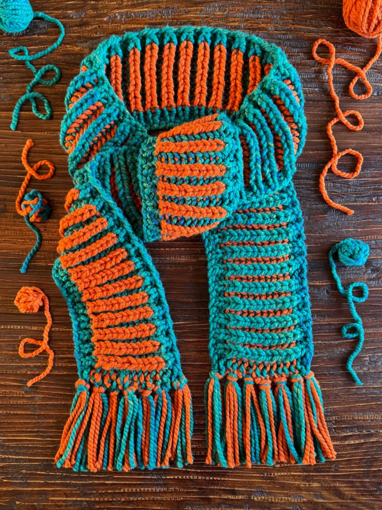 Your Next Favorite Knit: The 'Switch It Up Scarf ' Scarf Pattern Uses Fisherman’s Rib Stitches In The Most Creative Way