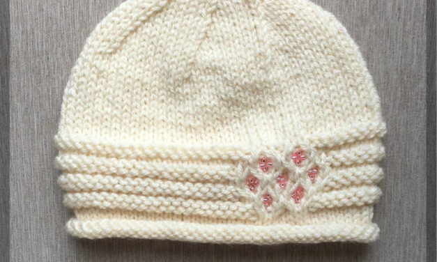 Simple Knit Hat Pattern – One Beaded Detail Changes Everything – In Sizes From Baby To Adult