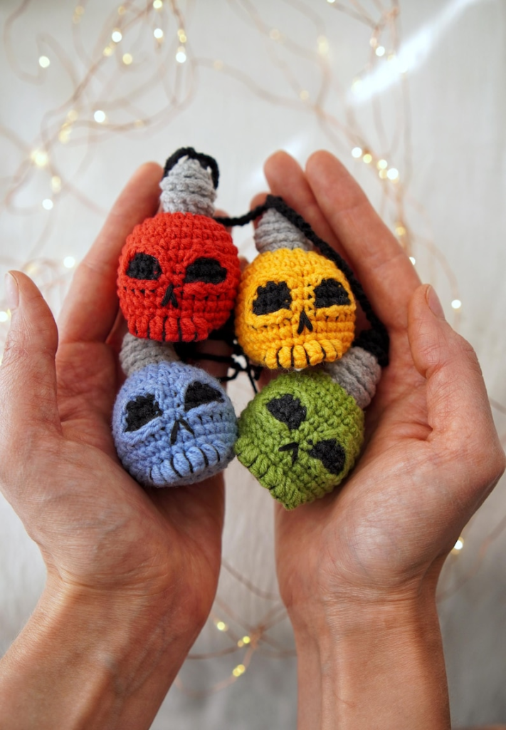 'Tis The Season For Crochet Skull String Lights - The Halloween Garland Your Home Deserves