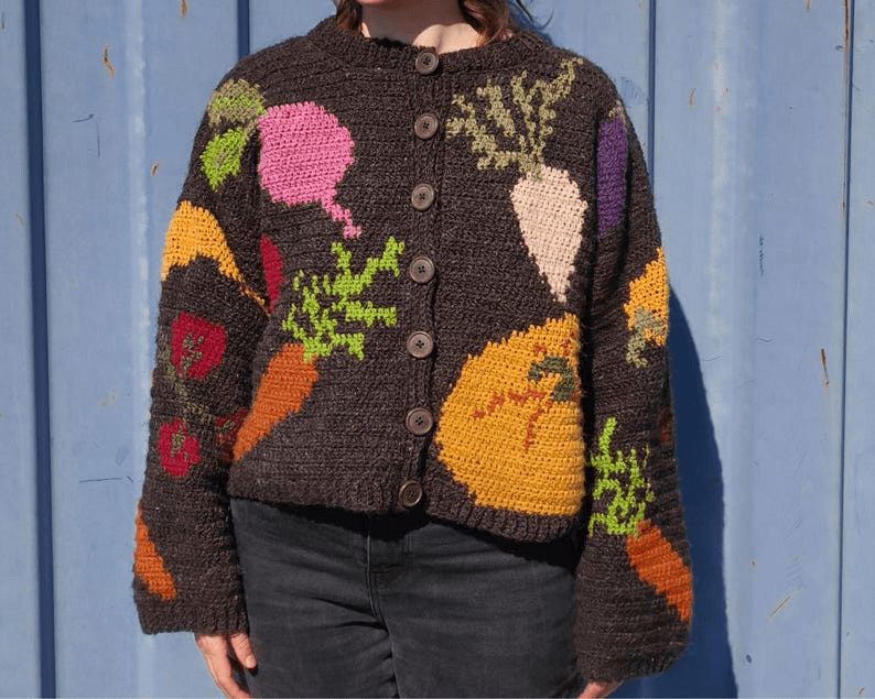 ‘Tis The Season To Crochet A Popular Garden Cardigan – It’s Absolutely Radishing!
