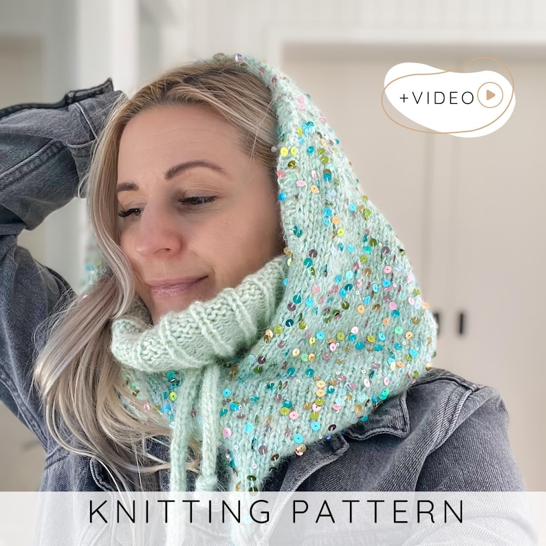 Pattern To Knit An Adjustable Hooded Cowl - Clever Design Keeps Your Head AND Neck Warm